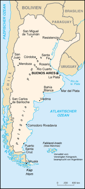 Karte Argentinien